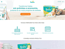 Tablet Screenshot of pampers.com.br