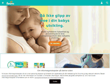 Tablet Screenshot of pampers.no